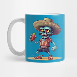 Beach Zombie Blue Mug